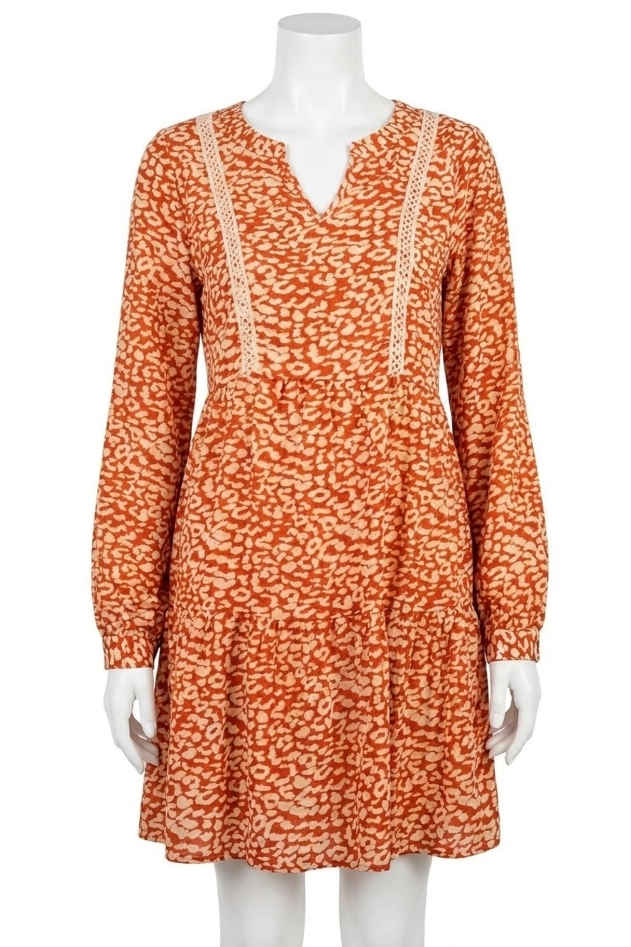 NEW KORI animal print dress in rust